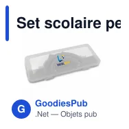 Set scolaire personnalisable avec logo - Règle, équerres et rapporteur | Kaulana - Miniature 11