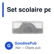 Set scolaire personnalisable avec logo - Règle, équerres et rapporteur | Kaulana - Miniature 12