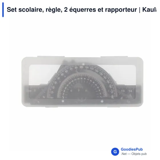 Set scolaire personnalisable avec logo - Règle, équerres et rapporteur | Kaulana - Image 12