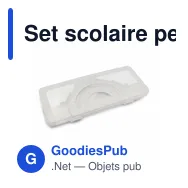 Set scolaire personnalisable avec logo - Règle, équerres et rapporteur | Kaulana - Miniature 3
