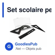 Set scolaire personnalisable avec logo - Règle, équerres et rapporteur | Kaulana - Miniature 8