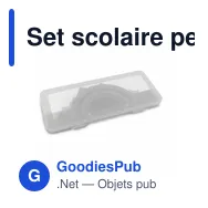 Set scolaire personnalisable avec logo - Règle, équerres et rapporteur | Kaulana - Miniature 10