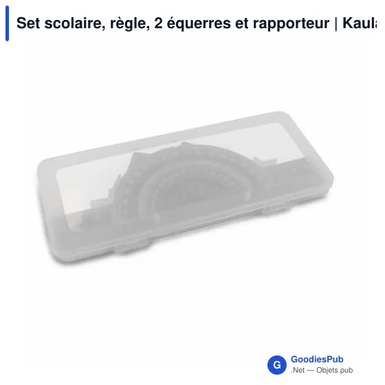Set scolaire personnalisable avec logo - Règle, équerres et rapporteur | Kaulana - Image 10