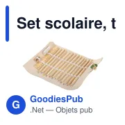 Set scolaire personnalisable avec logo - Trousse et fournitures | Kaleb - Miniature 1