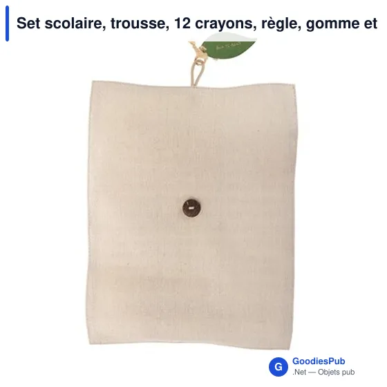 Set scolaire personnalisable avec logo - Trousse et fournitures | Kaleb - Image 5