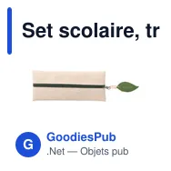 Set scolaire, trousse, crayon, stylo bille, règle, gomme et taille-crayon | Landon - Miniature 6