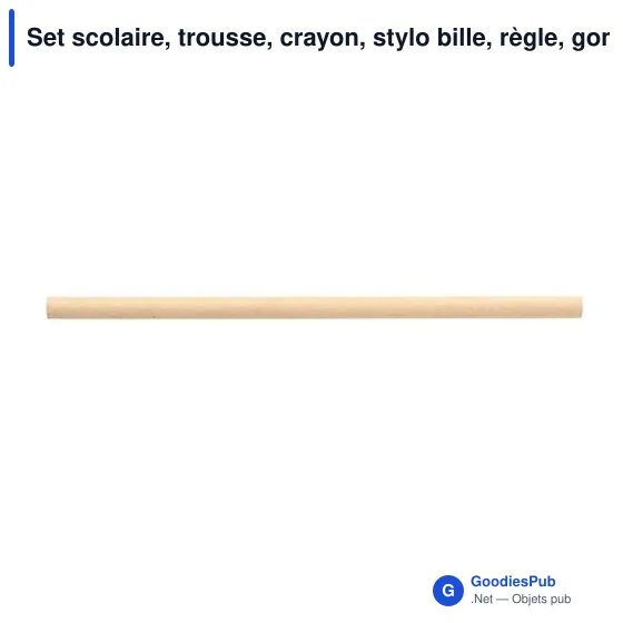 Set scolaire, trousse, crayon, stylo bille, règle, gomme et taille-crayon | Landon - Image 8