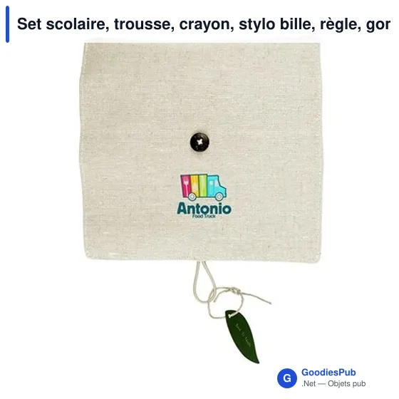Set scolaire personnalisable avec logo - Trousse et fournitures Lauren - Image 11
