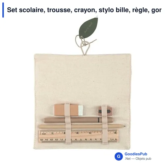Set scolaire personnalisable avec logo - Trousse et fournitures Lauren - Image 12