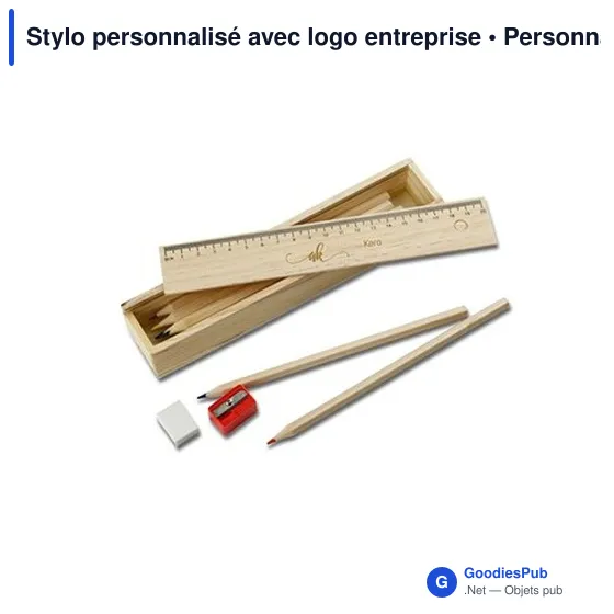 Set scolaire personnalisable avec logo - Trousse Lena - Image 2