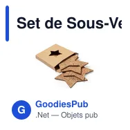 Set de Sous-Verres Personnalisable en Liège avec Logo - Danop - Miniature 2