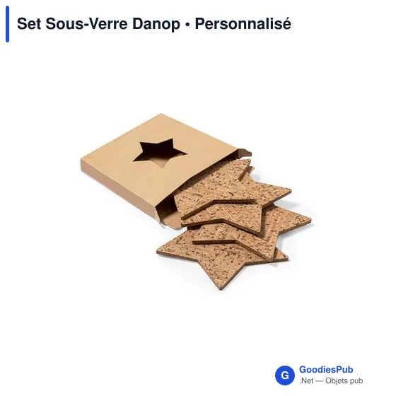 Set de Sous-Verres Personnalisable en Liège avec Logo - Danop - Image 2