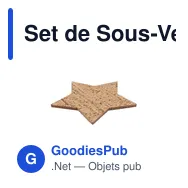 Set de Sous-Verres Personnalisable en Liège avec Logo - Danop - Miniature 3