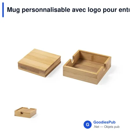 Mug personnalisable avec logo pour entreprises - Set de 4 sous-verres