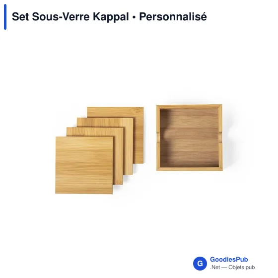 Mug personnalisable avec logo pour entreprises - Set de 4 sous-verres - Image 3