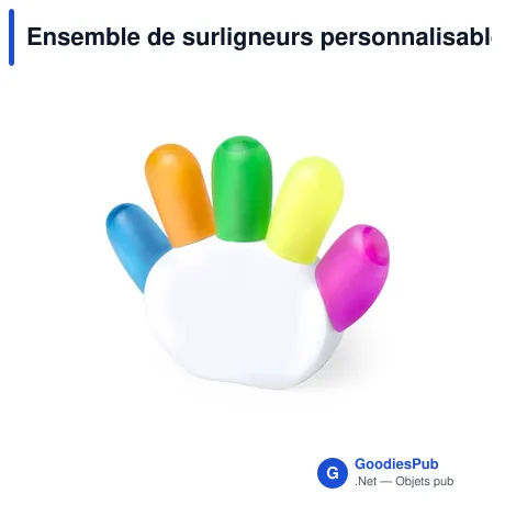 Ensemble de surligneurs personnalisables avec logo - Dinku