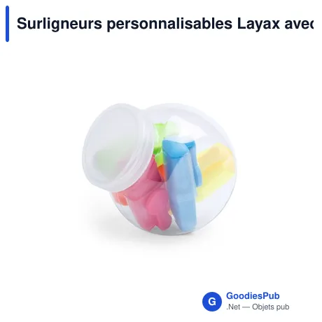 Surligneurs personnalisables Layax avec logo
