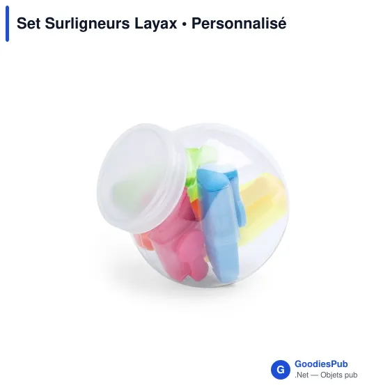 Surligneurs personnalisables Layax avec logo - Image 1