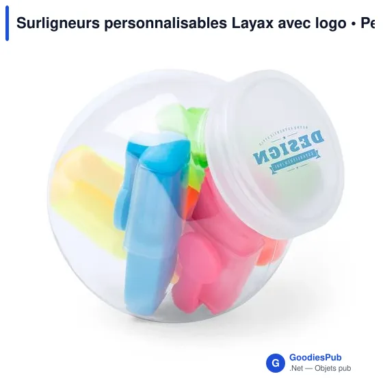 Surligneurs personnalisables Layax avec logo - Image 3