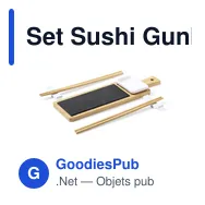 Set Sushi Gunkan personnalisable avec logo entreprise en bambou - Miniature 1