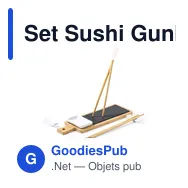 Set Sushi Gunkan personnalisable avec logo entreprise en bambou - Miniature 3
