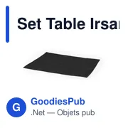 Set de table personnalisable Irsan avec logo pour entreprises - Miniature 1