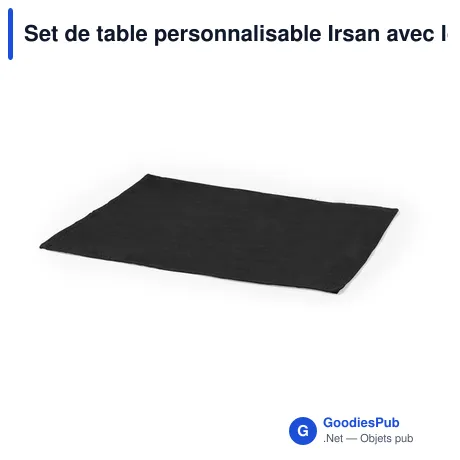 Set de table personnalisable Irsan avec logo pour entreprises