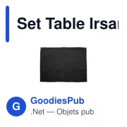 Set de table personnalisable Irsan avec logo pour entreprises - Miniature 2
