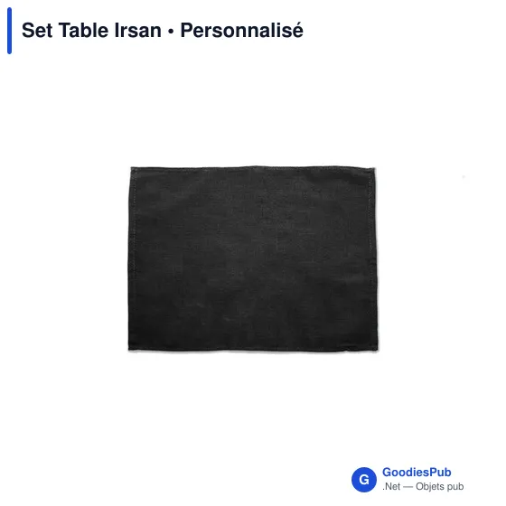Set de table personnalisable Irsan avec logo pour entreprises - Image 2