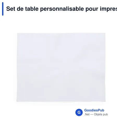 Set de table personnalisable pour impression sublimation - Lebronavec logo