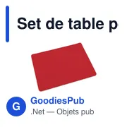Set de table personnalisable Yenka avec logo pour entreprises - Miniature 1