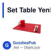 Set de table personnalisable Yenka avec logo pour entreprises - Miniature 3