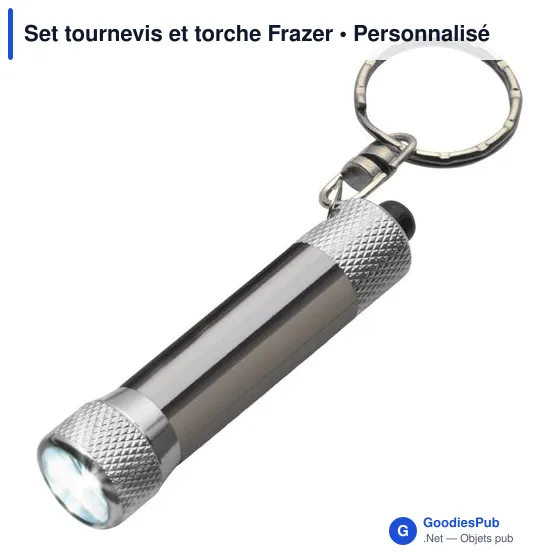 Set tournevis et torche personnalisable avec logo - Frazer - Image 3