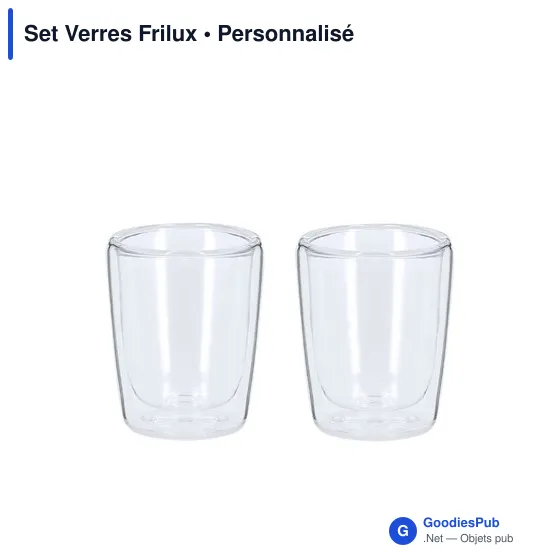 Set de verres personnalisables Frilux pour objets publicitairesavec logo - Image 2