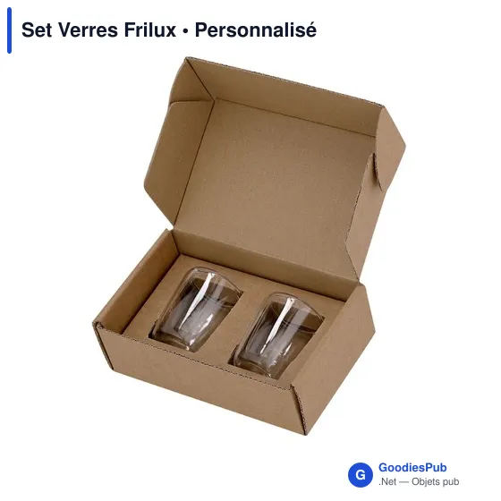 Set de verres personnalisables Frilux pour objets publicitairesavec logo - Image 3
