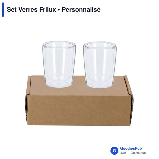 Set de verres personnalisables Frilux pour objets publicitairesavec logo - Image 4