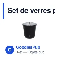 Set de verres personnalisables en acier inoxydable - Kodetavec logo - Miniature 1