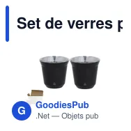 Set de verres personnalisables en acier inoxydable - Kodetavec logo - Miniature 2