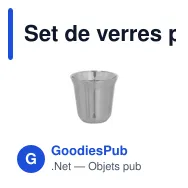 Set de verres personnalisables en acier inoxydable - Kodetavec logo - Miniature 6