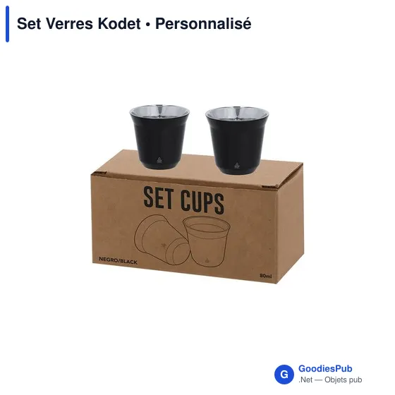 Set de verres personnalisables en acier inoxydable - Kodetavec logo - Image 10