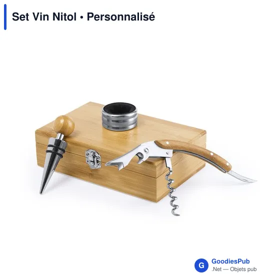 Coffret à vin personnalisable Nitol avec logo - Image 1