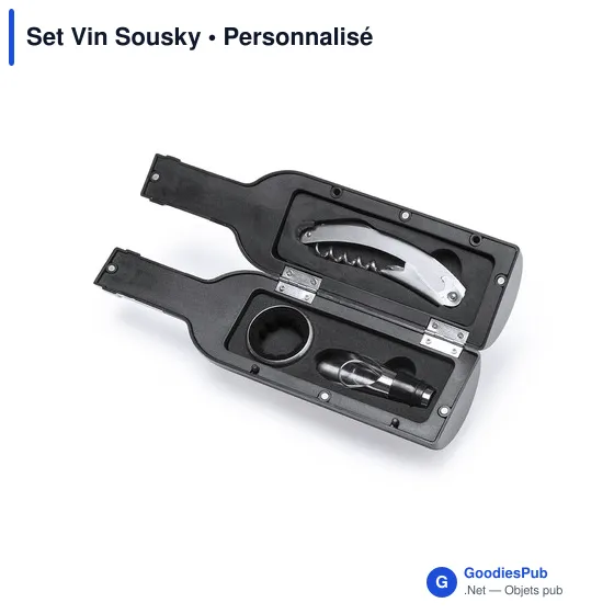Gourde personnalisable avec logo pour entreprises - Set de vin - Image 2