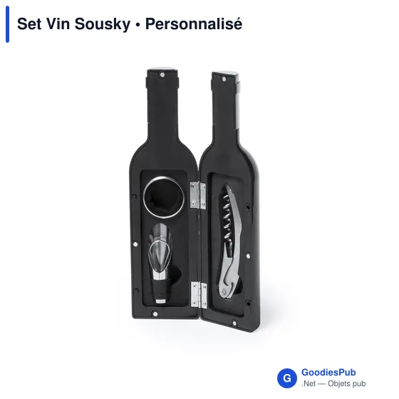Gourde personnalisable avec logo pour entreprises - Set de vin - Image 3