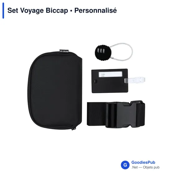 Set de voyage personnalisable avec logo - Set Voyage Biccap - Image 2