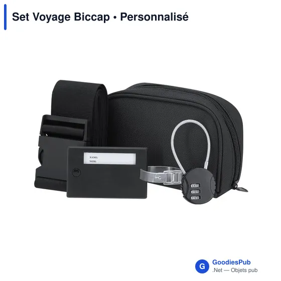 Set de voyage personnalisable avec logo - Set Voyage Biccap - Image 3
