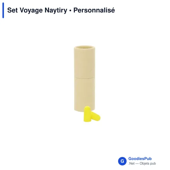 Set de voyage personnalisable avec masque de sommeil et bouchons d'oreillesavec logo - Image 4