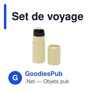 Set de voyage personnalisable avec masque de sommeil et bouchons d'oreillesavec logo - Miniature 5