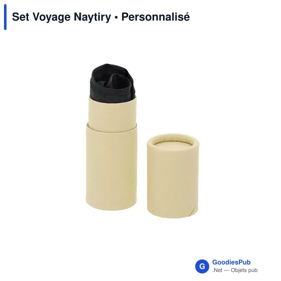 Set de voyage personnalisable avec masque de sommeil et bouchons d'oreillesavec logo - Image 5