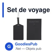 Set de voyage personnalisable Sislak avec logo - Étiquette et étui - Miniature 2