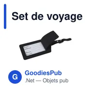 Set de voyage personnalisable Sislak avec logo - Étiquette et étui - Miniature 3